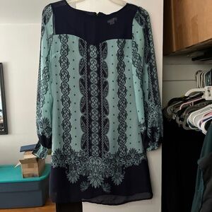 Xhilaration Tunic Dress XS Navy Aqua